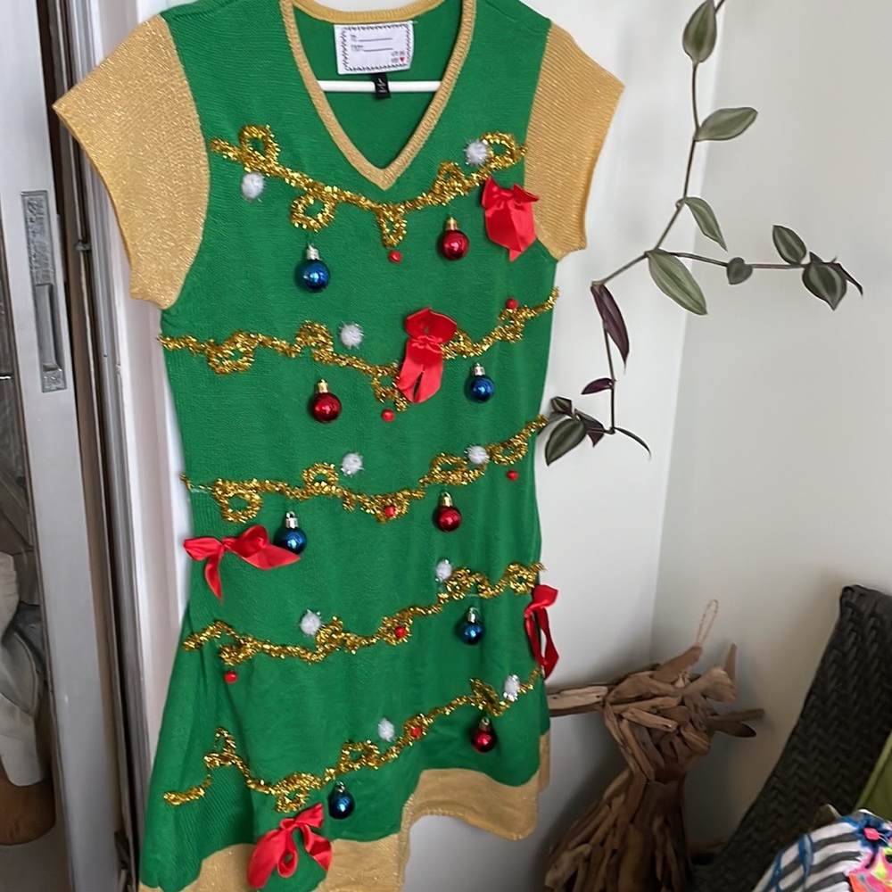 Ugly Christmas Sweater Dress Size Large